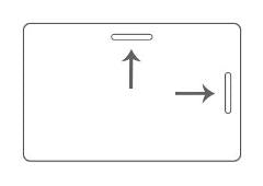 Vertical and horizontal slot positions on an ID card